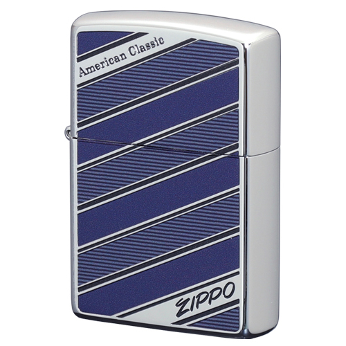 ZIPPO アメリカンクラシック・レジメンタル 視覚的に美しいとされる「右上がり」のレジメンタルデザイン