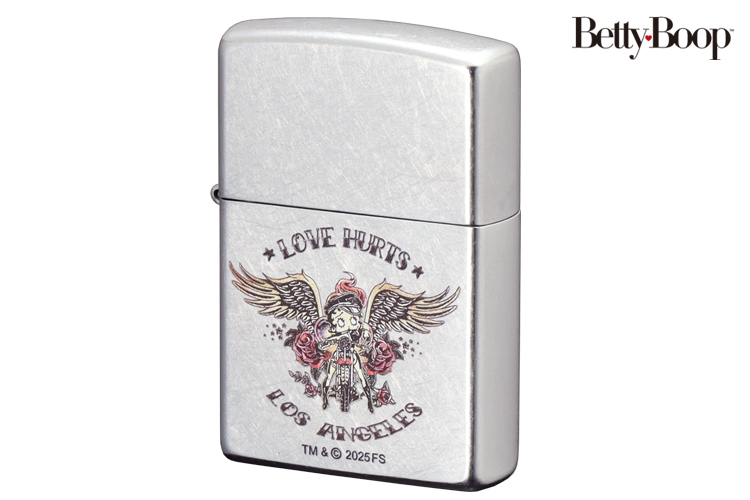 【BETTY BOOP ZIPPO】ベティー ブープ LOVE HURTS　ロック・バイカーテイストのファンにもおススメ！