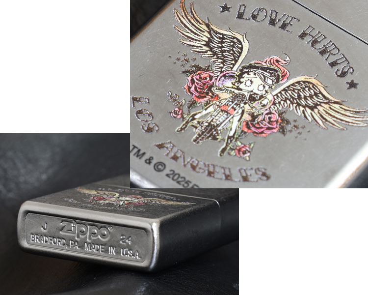 【BETTY BOOP】ZIPPOはお洒落な207ストリートクロームでおしゃれに