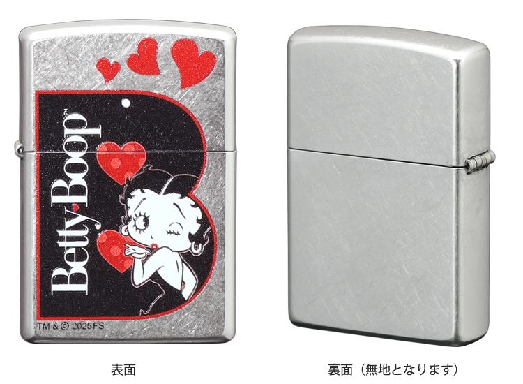 【BETTY BOOP ZIPPO】ウィンクに投げKISSポーズに、たっぷりのハートでデコ！