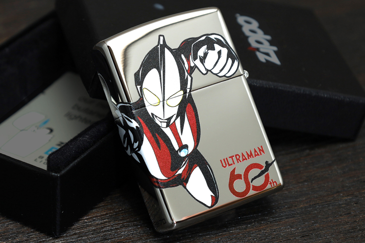 ウルトラマン60周年記念ZIPPOライター・定番の＃200番タイプ。特撮ファンにもおススメ！
