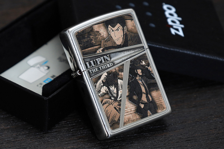 ルパン三世ZIPPOライター セピアフレーム　定番の＃200番タイプ。ZIPPO・ルパンファンにおススメ！